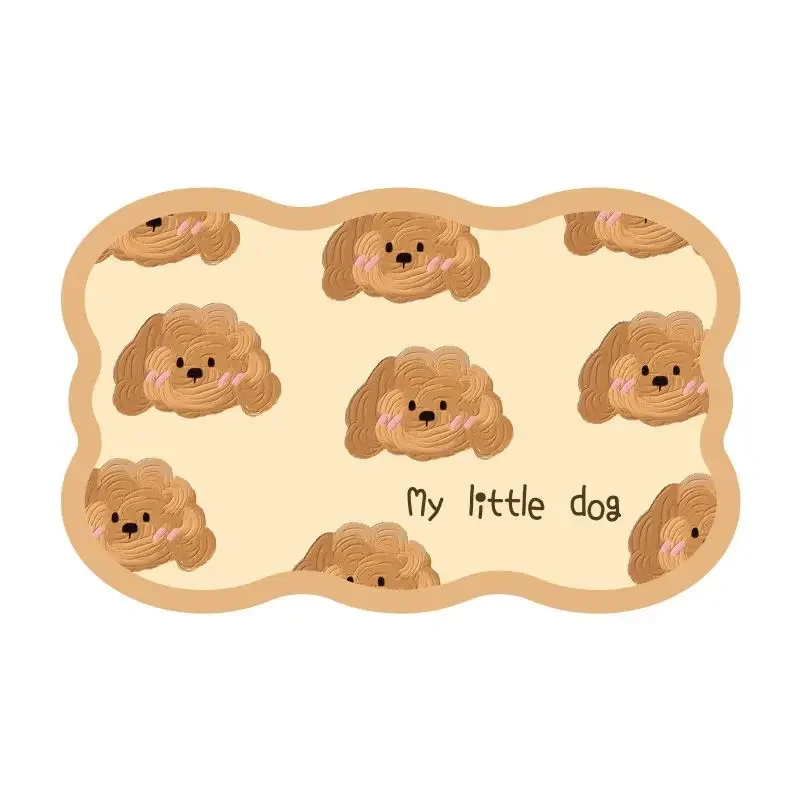 VIKAMA Cartoon Diatom Mud Bathroom Absorbent Floor Mat Toilet Non-slip Foot Mat Quick-drying Dirt-resistant Household