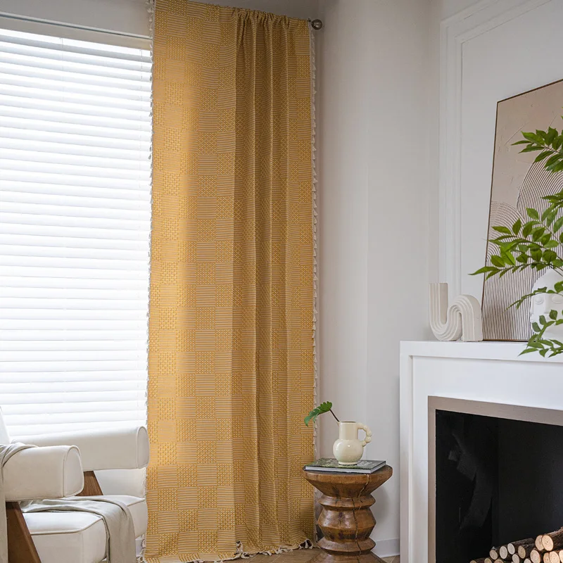 

Boho Bedroom Curtains Embroidered Room Darkening Rod Pockets Drapes 1 Panel Light filtering for Bedroom Dining Closet Door Decor