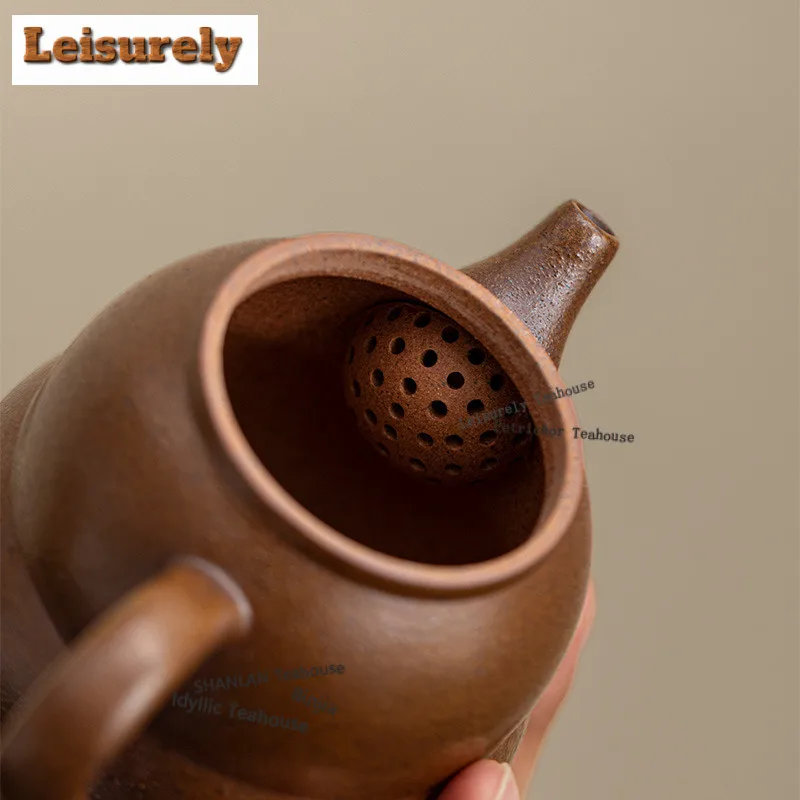 180ML Sauce Glaze Gourd Teapot Creative Tea Infuser Pot Tea Making Kettle with Ball Hole Flower Tea Drinkware Accessories Craft