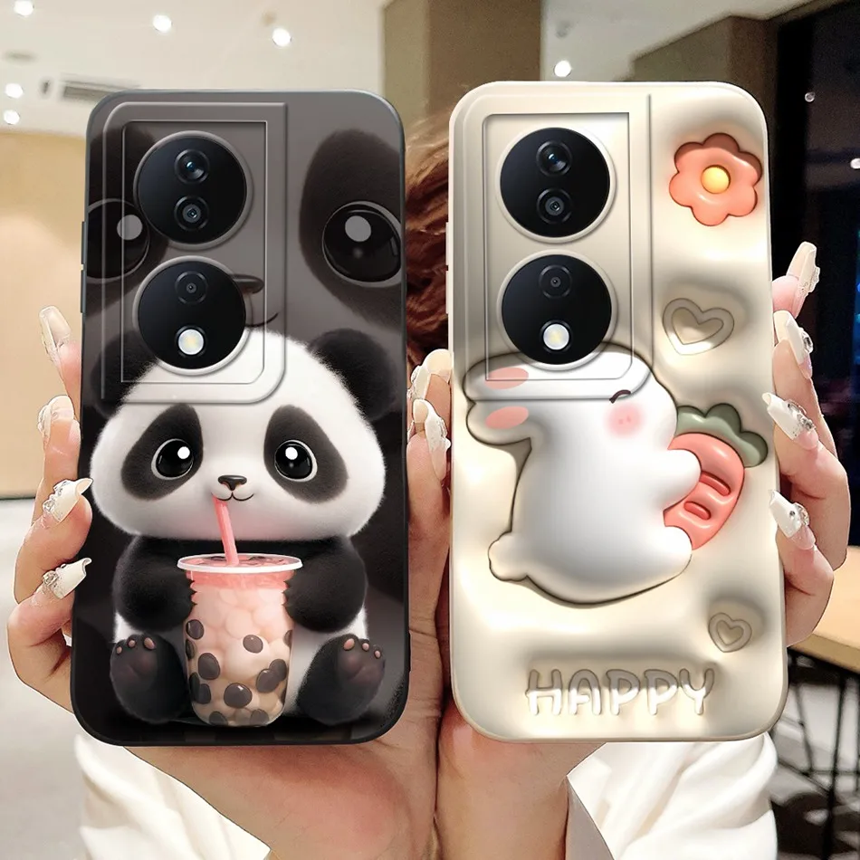 Cute Panda Rabbit Cartoon Silicone Case - Soft Protective Phone Cover