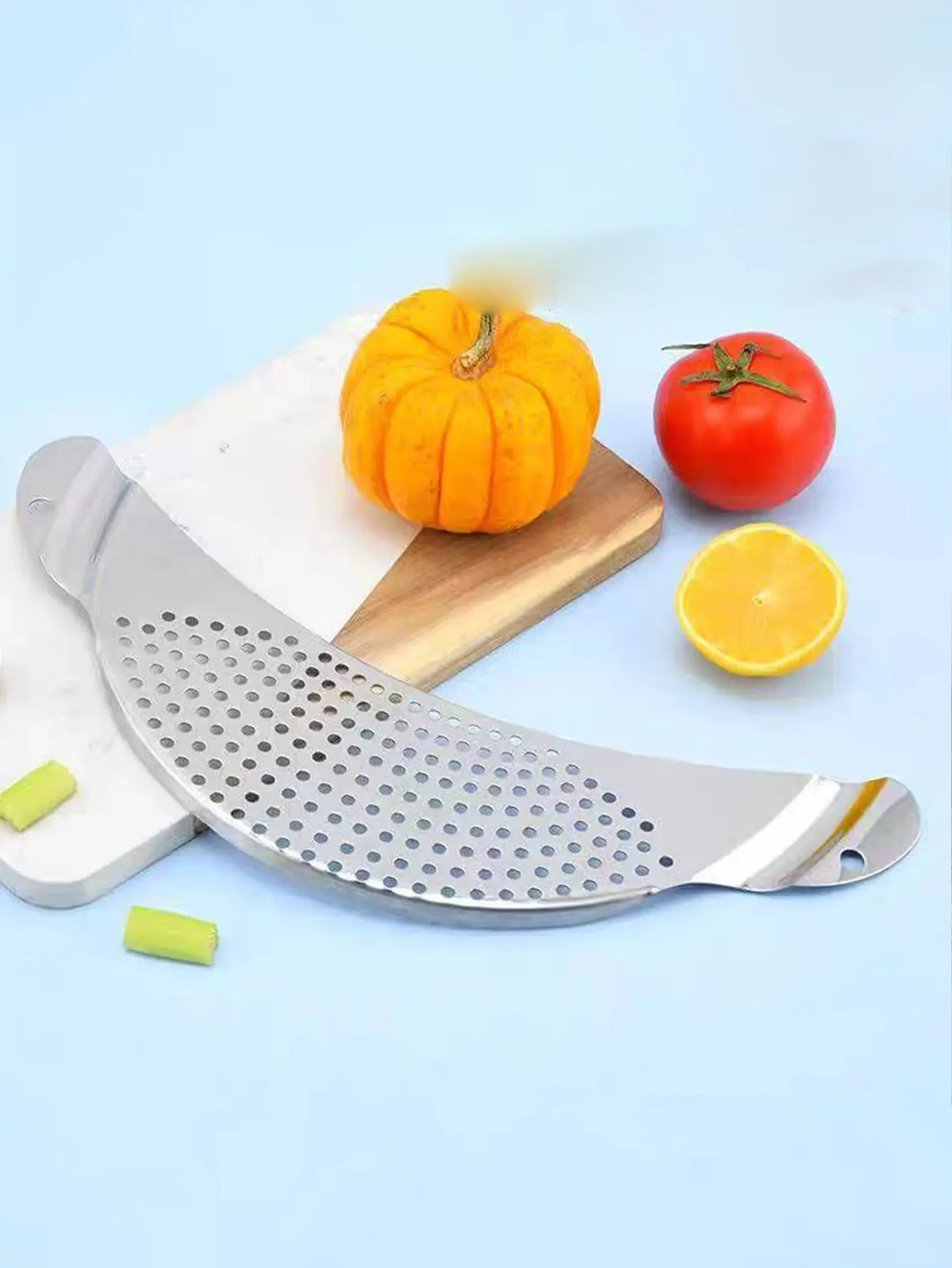 스테인레스 스틸 워터 필터 야채 여과기 달 모양 냄비 가장자리 필터 잔류물 분..