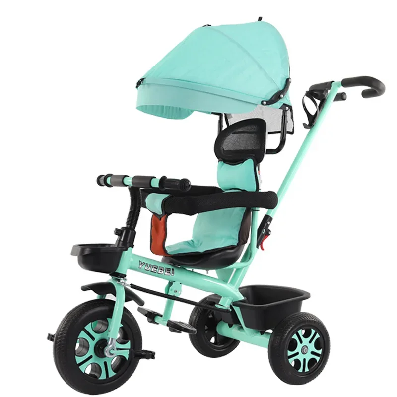 4-in-1 Infant Tricycle &ndash; Folding Rotating Seat, Baby Stroller with 3 Wheels, Kids Bike, Three-Wheel Toddler Trolley children tricycle