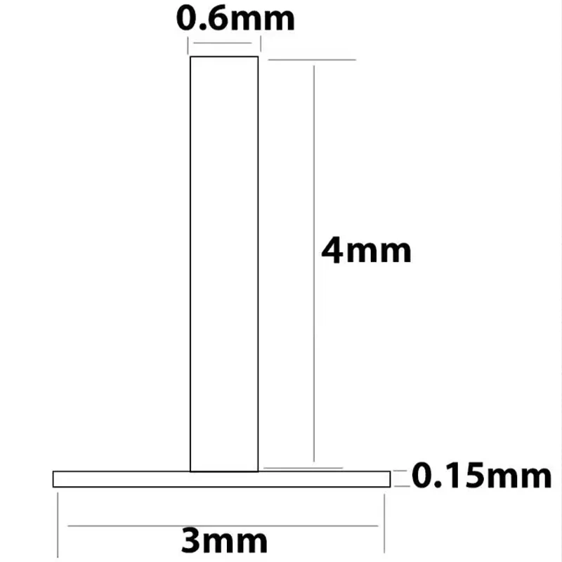 시계 다이얼 핀 0.6mm 직경 구리 재질 고정 다이얼 위치 지정 발 포함 수리용 다이얼 액세서리 다이얼 발 시계 수리 부품