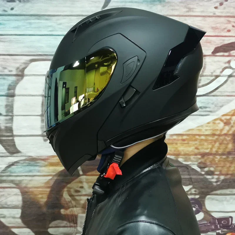 Casco integral para motocicleta con doble visera y Bluetooth, nuevo casco estándar nacional para hombres y mujeres