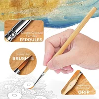 11pcs Detail Brush Set, Triangle Handle Micro Brush, Acrylic Painting Art Brush, Model Oil Painting, Digital Painting Set 5