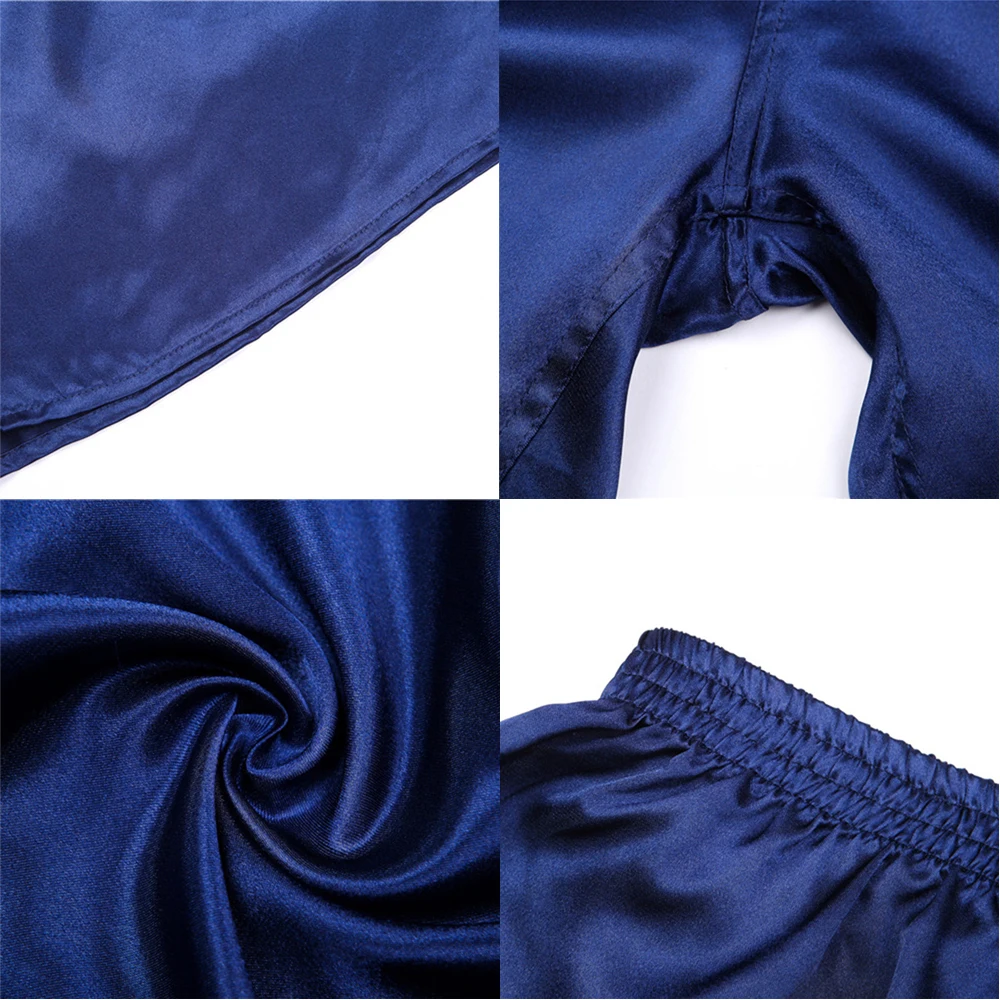 Men Pajama Pants Silk Satin Sleep Bottoms Nightwear