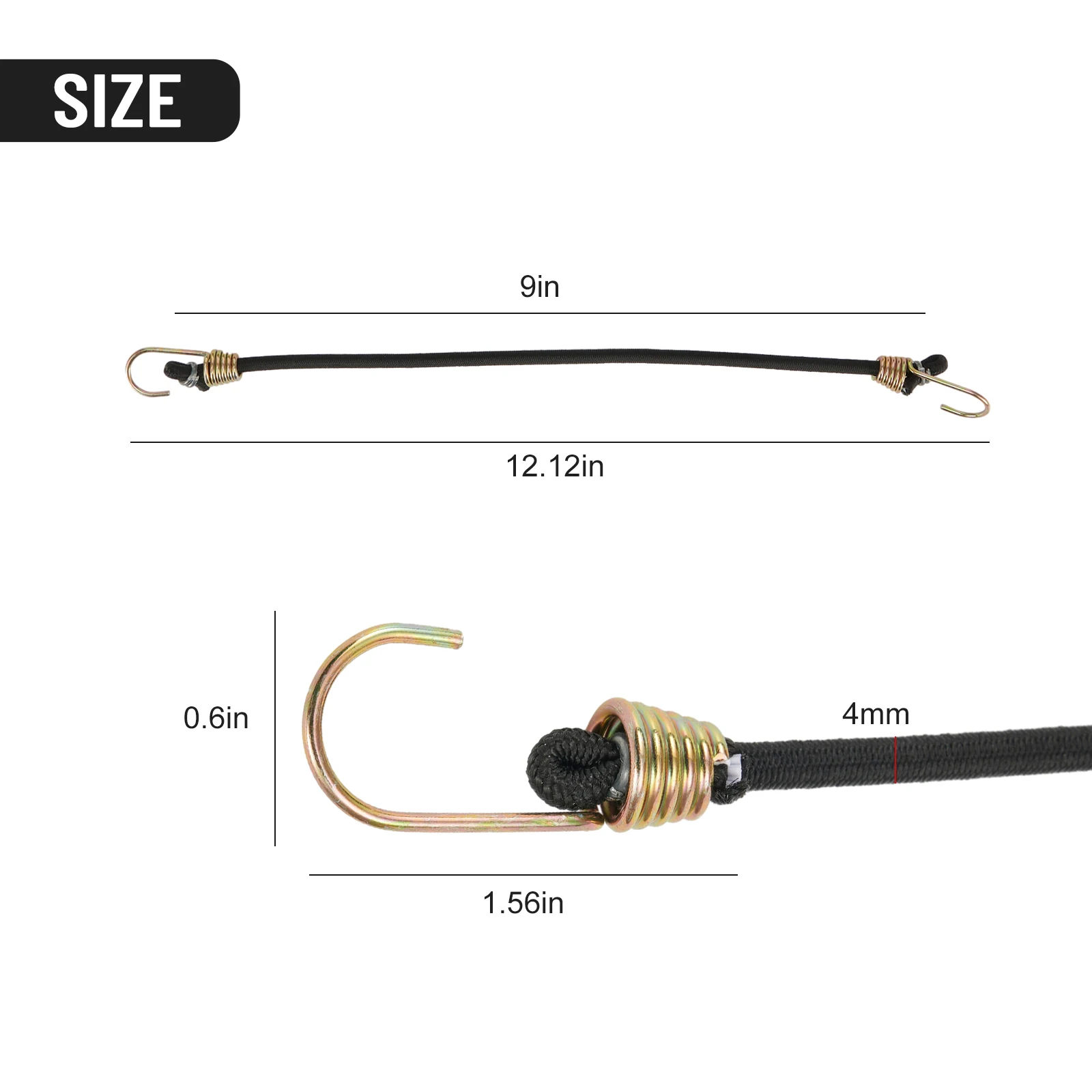 

10pack Elastic Rope 30cm Latex Heavy Duty Elastic Bungee Cords Luggage Cord Cycling Stretch Pull Strap Tow Rope