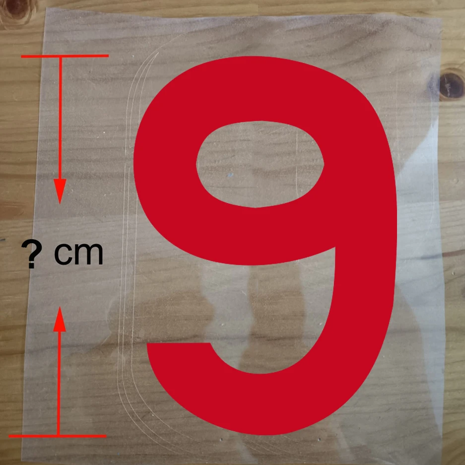 thumbnail image 1 of Parches termoadhesivos de color rojo y negro de 5 a 23 cm con letras para hacer tú mismo, para camisetas de baloncesto, fútbol y ropa, 1 of 5