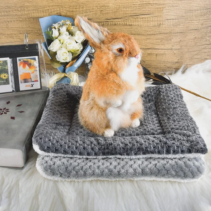 Pet Bed Flannel Thickened Dog Cat Sleeping Mat Winter Warm Blanket