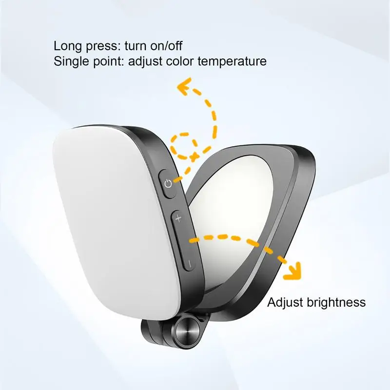 Phone Ring Light Magnetic LED Ring Light For Phone 5 Level Brightness Folding Cool Gadgets With Makeup Mirror For Vlog Recording