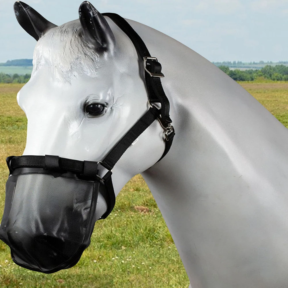 Horse Nose Mosquito Protection Mesh Breathable Headgear Horse Nose Cover Protector Horse Nose Net for Horse Face Protection