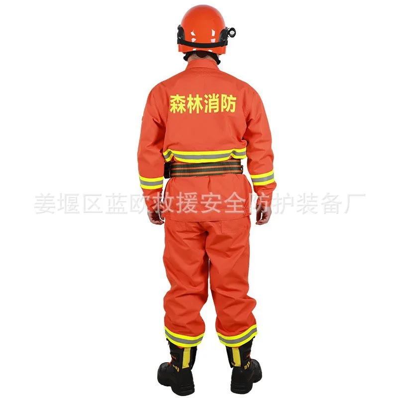 6Pcs Cotton Forest Fire Fighting Clothing Wildfire Suppression Clothing Flame Retardant Bunker Gear Suit Fire Fighting