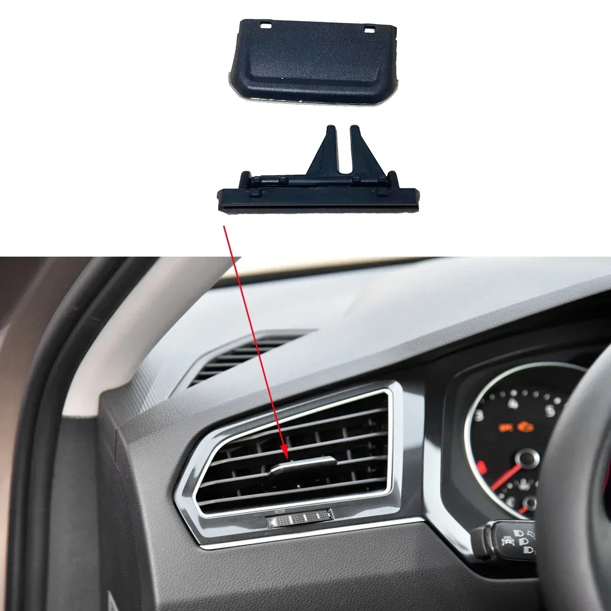 1/2/4/6PCS AC Air Outlet Vent Grill Slide Adjust Tab Clip Trim For VW Tiguan 2 AD MK2 R-Line 5NN819728 dash air vent clip