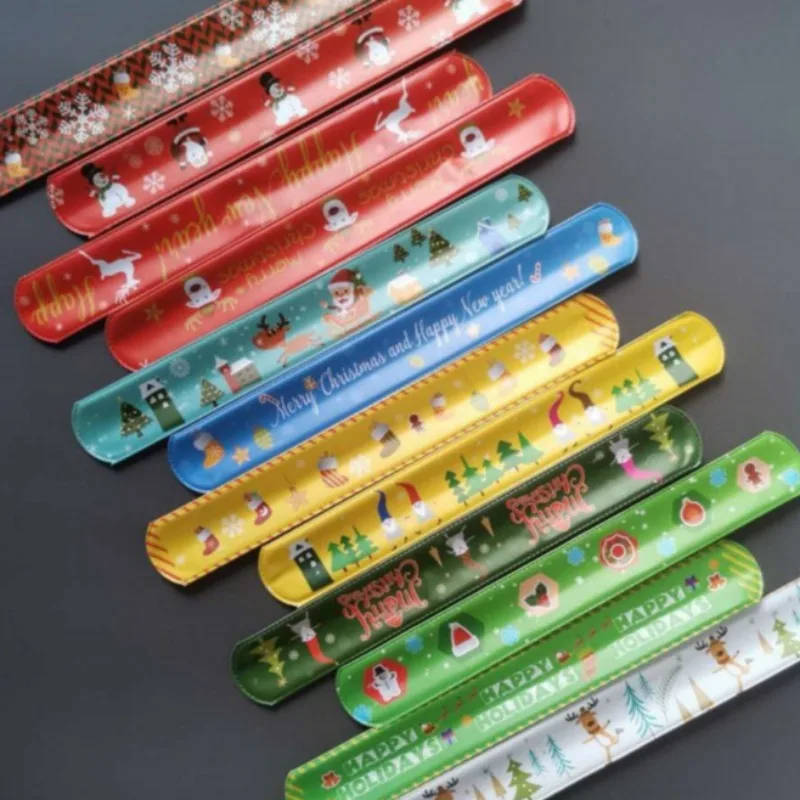 Halloween Clap Bracelet Colorful Interesting PVC Snap Bracelets High Quality Christmas Party Supplies Festival Carnival Props