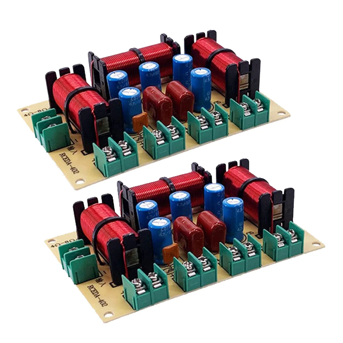 2Pcs 4 Way Speaker Bass Frequency Divider Home Theater Hifi Stereo Circuit Stereo Audio Crossover Filtri