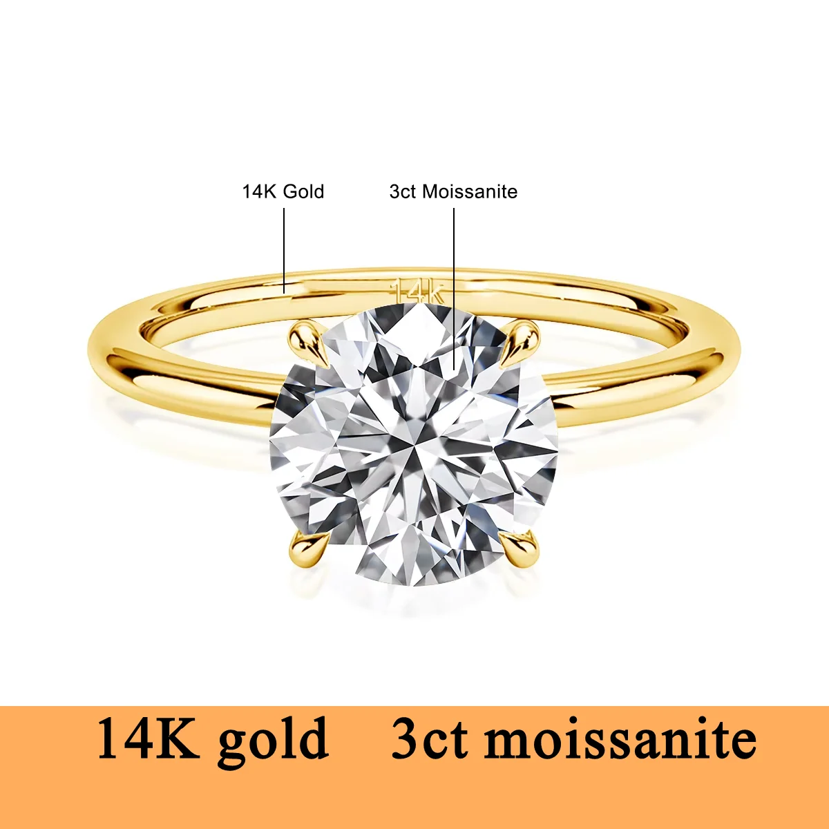 14K Gold 3ct