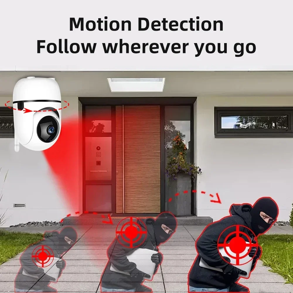 PEGATAH 2MP 2.4G/5G Wifi IP Camera Smart Home Baby Pet Security Camera  Auto Tracking Full Night Vision Network Wireless Camera