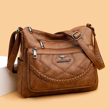 Borsa a tracolla femminile di marca di lusso nuove borse a tracolla da donna in morbida pelle di alta qualità Fashion Retro Girl Shoulder Bolsas Sac 2024
