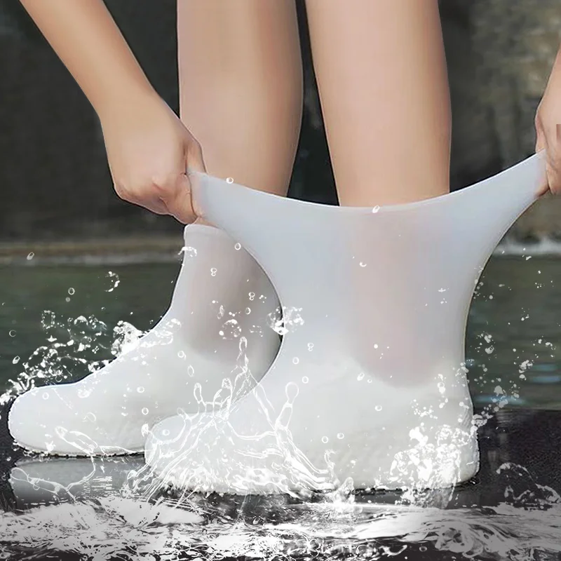 Waterproof Silicone Shoe Covers Reusable Non-Slip Wear-Resistant Rain Shoe Covers Protector Anti-Slip Boot For Outdoor Rainy Day