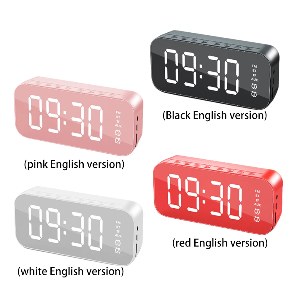 Multifunctional Stereo Bluetooth Compatible Speaker With Alarm Clock
