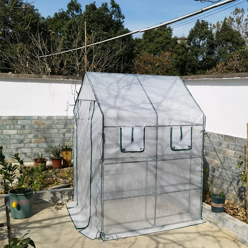Outdoor Garden Greenhouses Flower Rack Greenhouse Plant Succulent Greenhouse Insulation Shed Sunshade Rainproof Garden Buildings