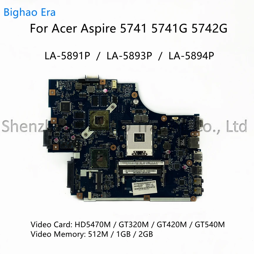 For Acer Aspire 5741G 5742G Laptop Motherboard LA-5891P LA-5893P PEW71 ...
