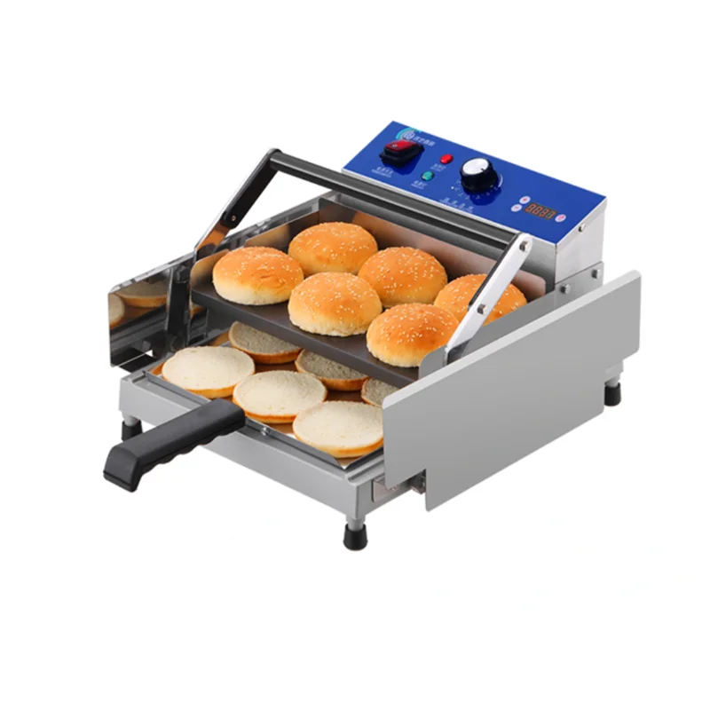 Hamburger Machine Commercial Small Fully Automatic Baking Machine Bread Embryo Heating Furnace Fried Chicken Burger Shop Equipme
