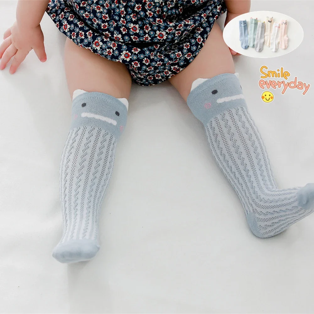 Baby Socks With Mesh Girls Boy Knee High Long Socks Infant Anti Mosquito Sock Newborn Kids Soft Breathable Floor Sock Summer