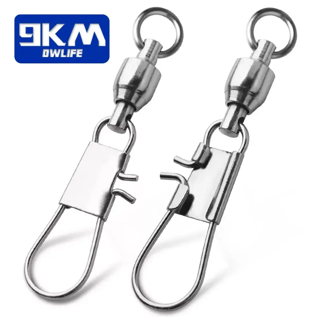 20~100 개 스냅 낚시 회전 볼 베어링 맞물림 스냅 핀 스테인리스강 낚시 액세서리 낚시 미끼 핀 연결도구 