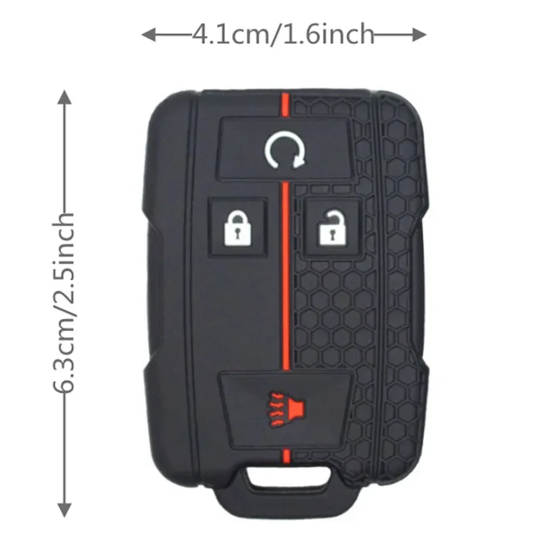 Silicone car key case for Chevrolet Colorado Silverado 1500 2500HD 3500HD GMC Yukon Sierra Canyon remote key protector key case cover key case remote control case cover