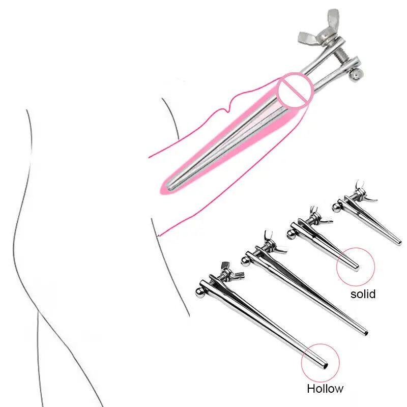 Adjustable Urethral Dilator Urethral Insert Sounding Rods Penis Plug Masturbator Men Urethra Steel Eye Stimulate Sex Toy For Men urethral dilator silicone urethral dilator