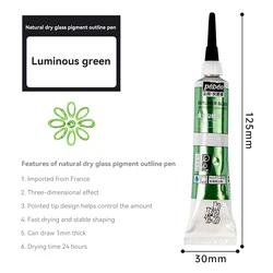 Vibrant 24 - Color Acrylic Paint Set - 20/25 ml Bottles for DIY Art Projects and Handcrafted Creations (25 ml Luminous green)