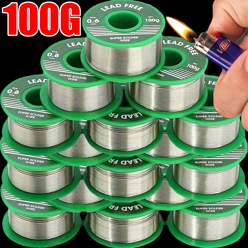 20-100g Easy Melt Low Temperature Soldering Wire Welding Rods Aluminum Copper Iron Stainless Steel Metal Weld Cored Soldering Wires soldering wire soldering tin wire soldering rods welding wires