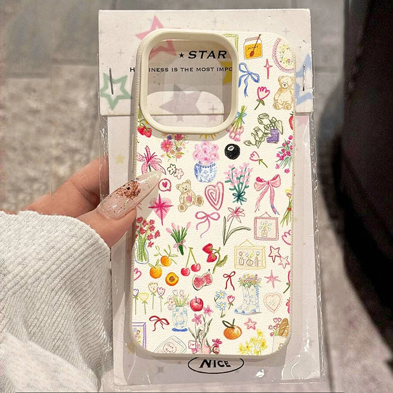 Watercolor Floral Pattern Soft Phone Case Cover