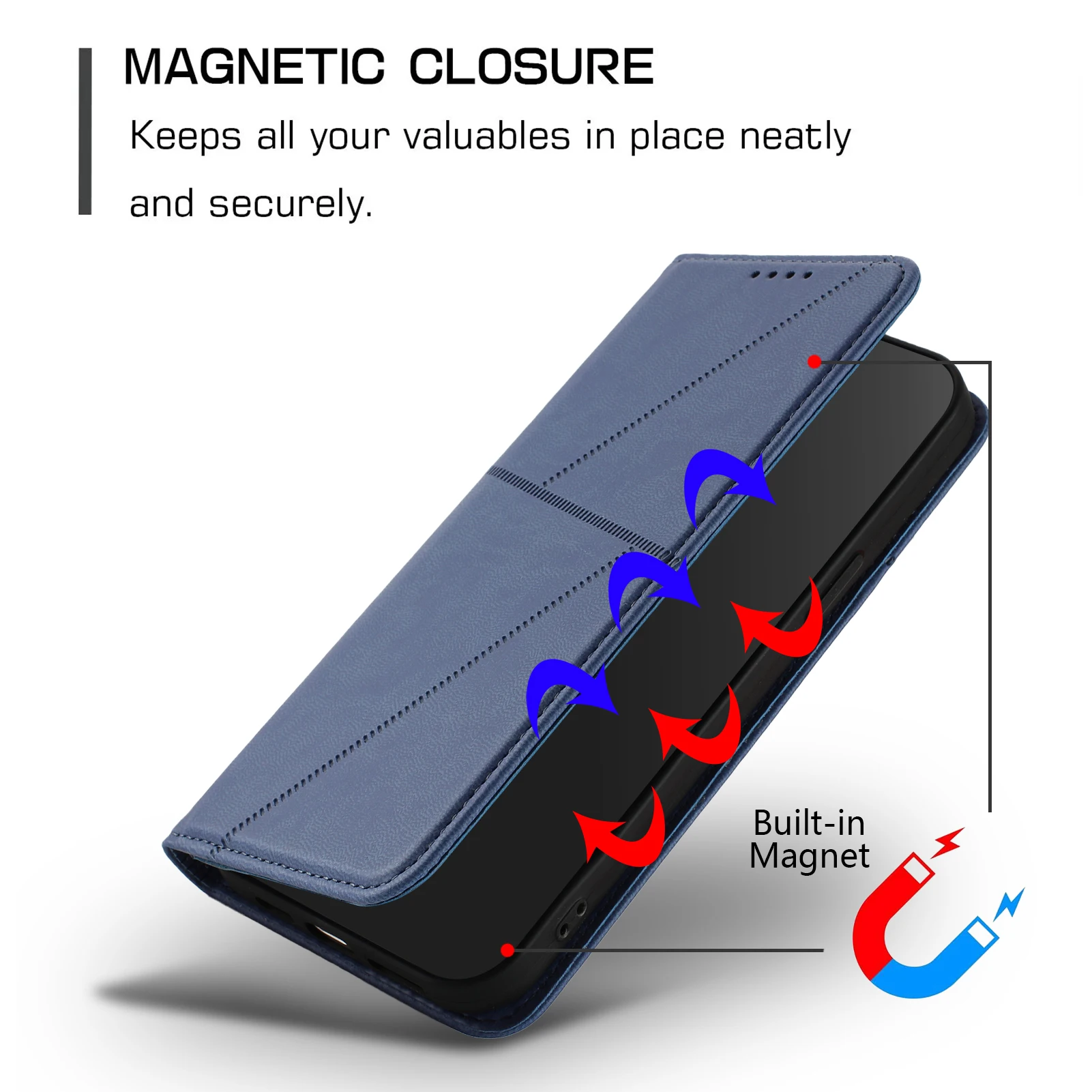 Magnetic Flip Leather Cover Phone Case