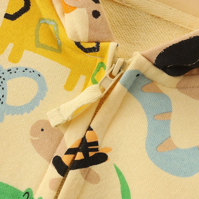 Baby Boys Clothes Lion Coat Zipper Hoodies Cartoon Animals Sweatshirt Jacket Spring for Kids Clothes Children's Clothing