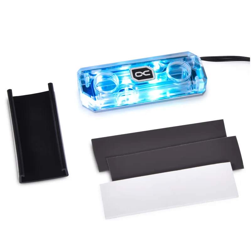 Alphacool Hdx Apex Acetal Acrílico Argb M.2 2280 Ssd Cooler Nickle Chapeado Cobre Ssd Bloco de Água g1 Claro Preto