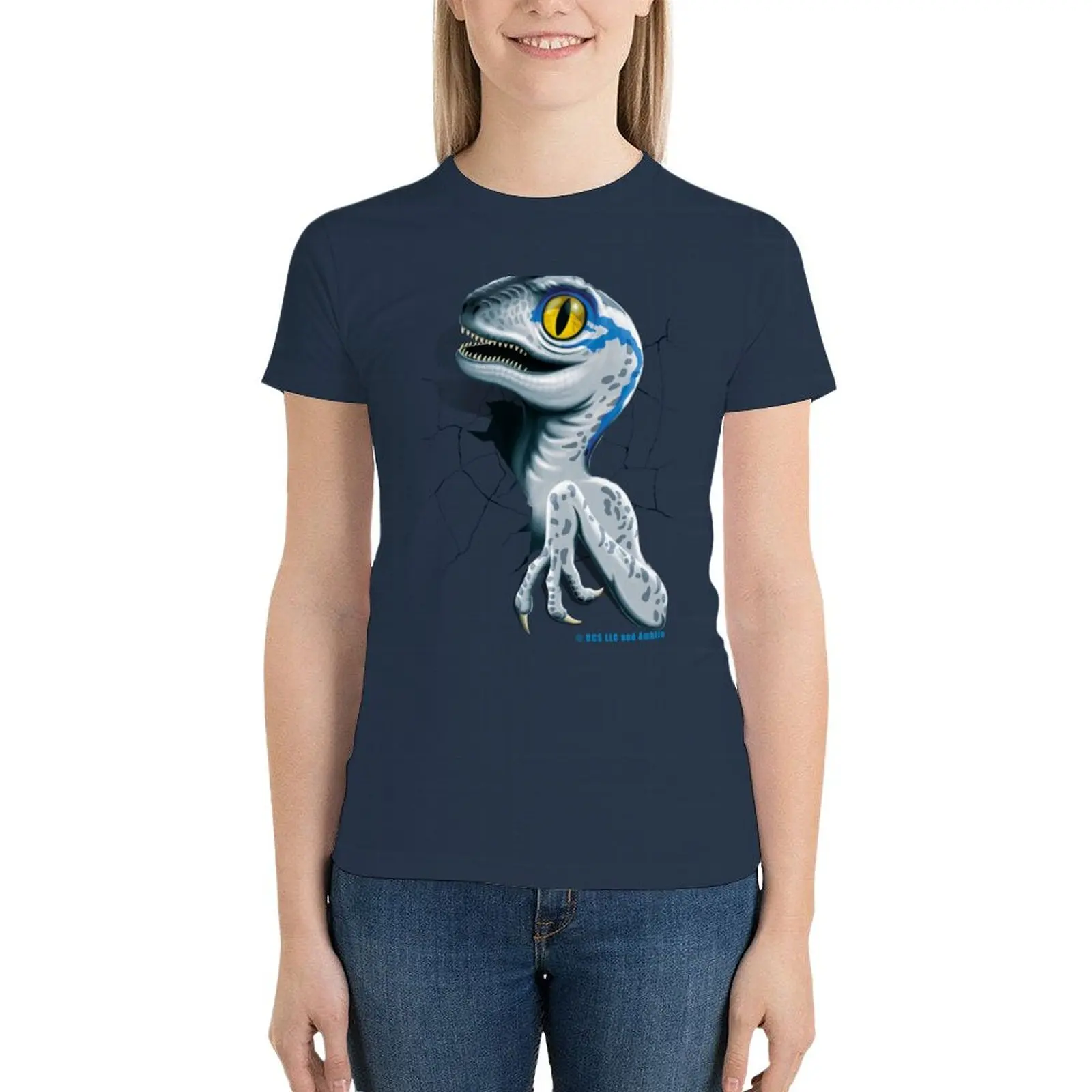 Jurassic World-Camiseta de Velociraptor azul para mujer, ropa hippie,  camisetas para mujer - AliExpress, image size:1600x1600