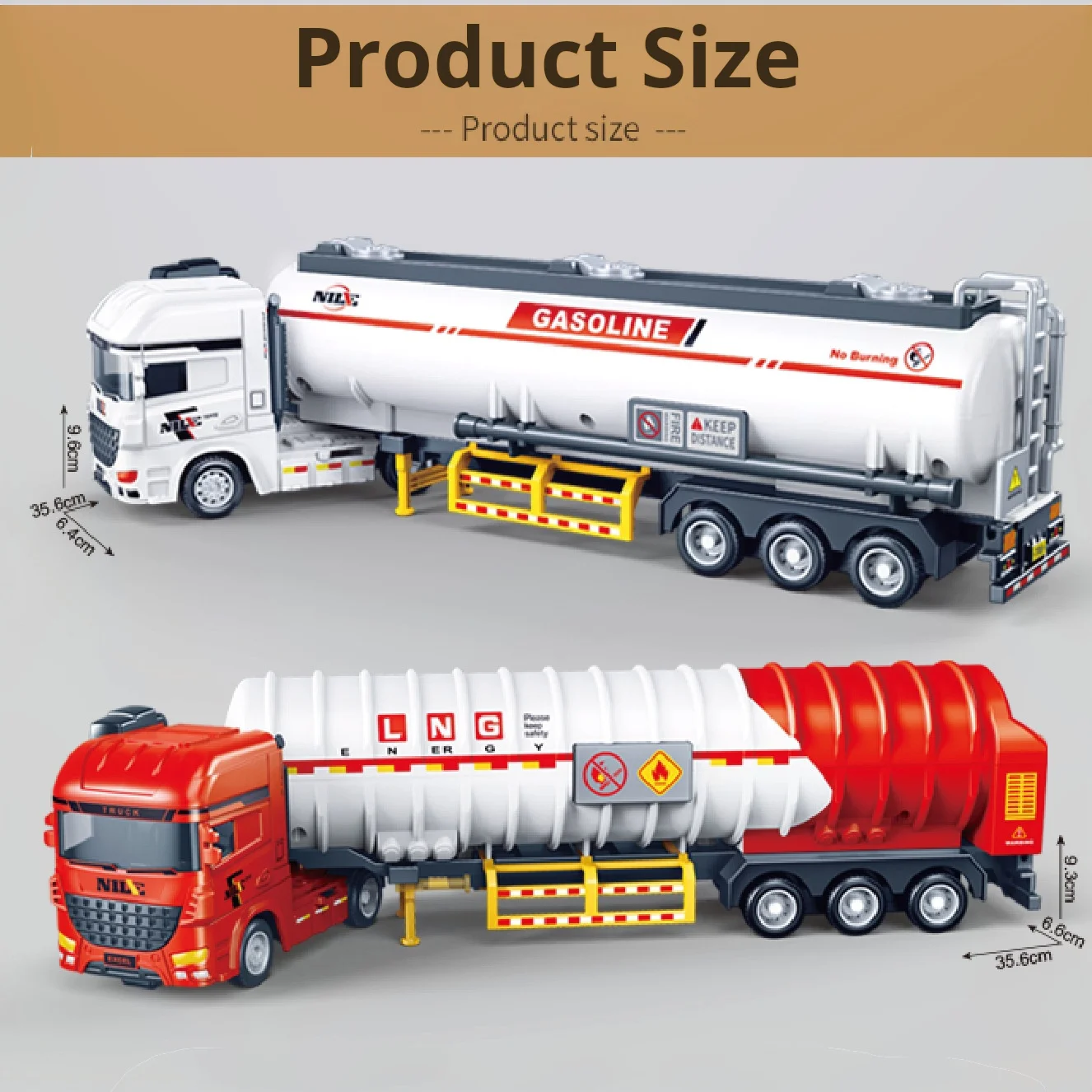 Children's Cartoon Toy Inertial Tank Transport Vehicle Engineering Car Model Inertial Car Model Children's Gift Car Toy - 5