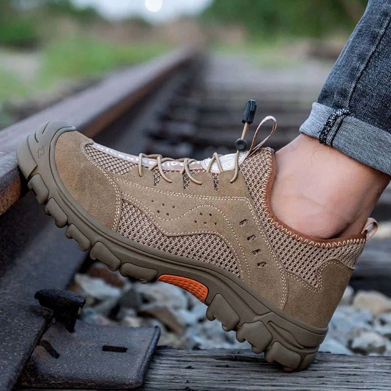 Лето 2024, кожаные ботинки со стальным