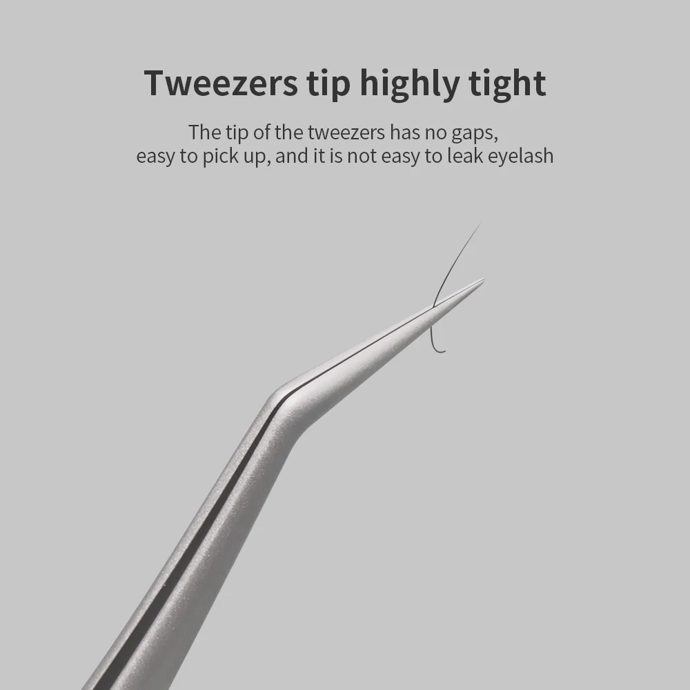 GLAMLASH Eyelash Extensions Tweezers Lash Artists High Precision Stainless Steel Superhard Anti-Static Tweezers 3