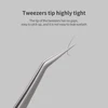 GLAMLASH Eyelash Extensions Tweezers Lash Artists High Precision Stainless Steel Superhard Anti-Static Tweezers 3