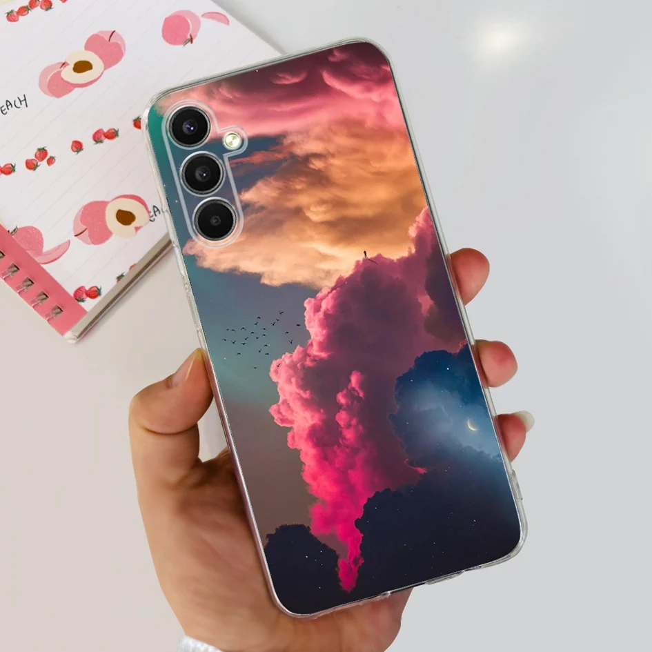 Marble Butterfly Soft Silicon Phone Case for Samsung Galaxy A24 4G