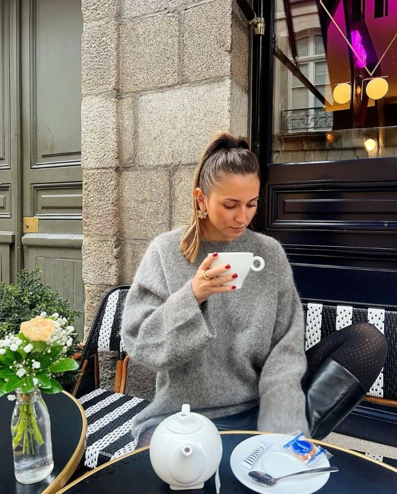 Winter Korean Women Solid Knitted Sweater spring Autumn Fashion O-neck Long Sleeve Pullover Tops Female Casual Loose Hoodies Y2k
