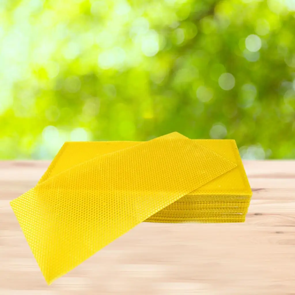 30Pcs/Set Beeswax Sheets Natural Honeycomb Bee Wax Foundation Sheets Sheet Honeybee Wax Beekeeping Tool 41.5x19.5cm for Hives