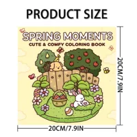 Spring Serenity Coloring Book: Beautiful & Comforting Green-Themed Picture Book with Black and White Pages 2