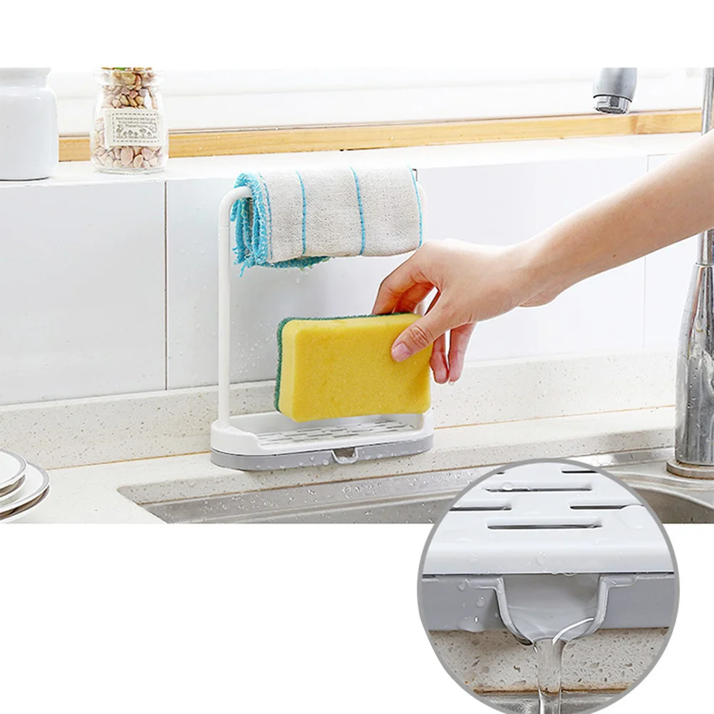 

Dish Towel Rack Drying Stand Cloths No Punching Rag Dishcloth Kitchen Holder Sink