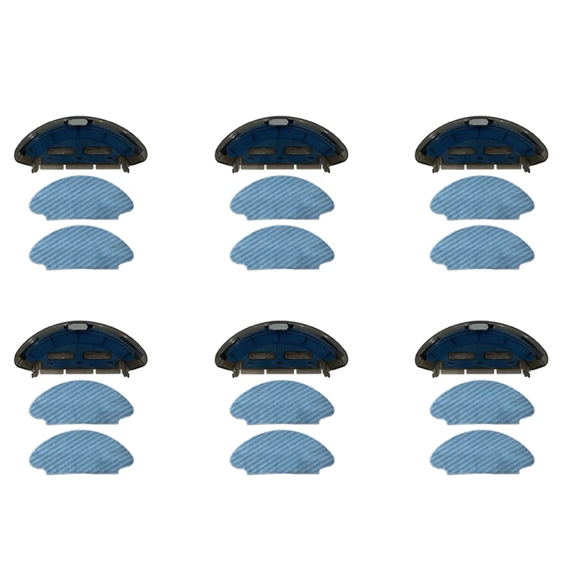 

6X Water Tank Mopping Rags For Tefal RG6875 Robot Vacuum Cleaner Replacement For Isweep X3 Parts Accessories