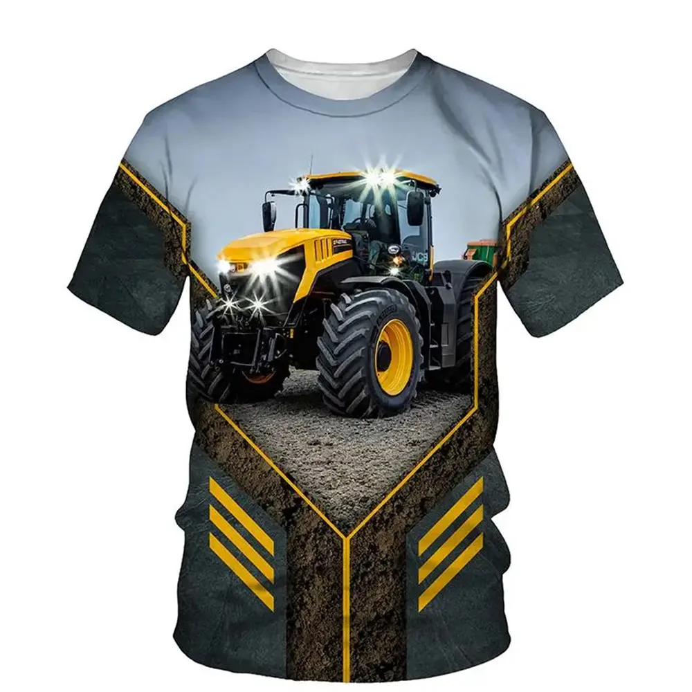 Children's Clothing Truck Tractor 3D Print T-Shirt Clothes for Girls Boy Tees Fashion Casual Tshirt Harajuku Cartoon Unisex Tops