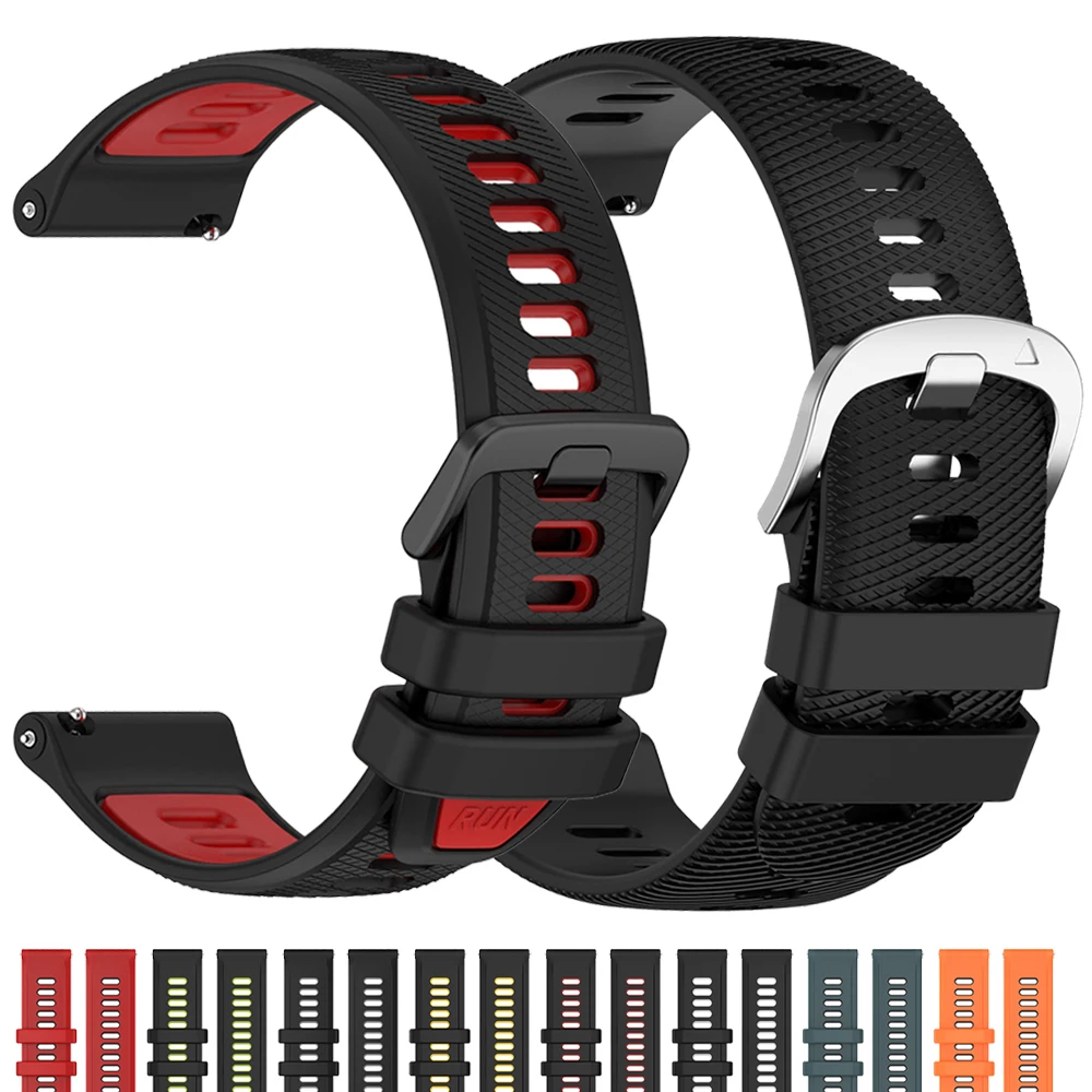 Two-Tone Silicone Strap, 22mm/20mm – Versatile Active Bracelet Watchband